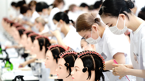 国際文化理容美容専門学校渋谷校 全員が国家試験を受験