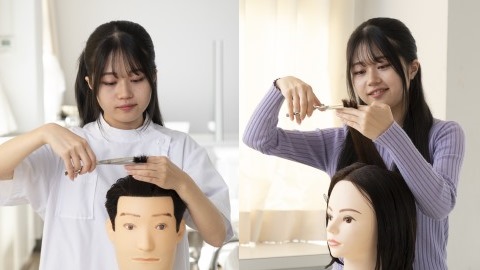 名古屋理容美容専門学校 理容師・美容師　W資格取得を目指せます