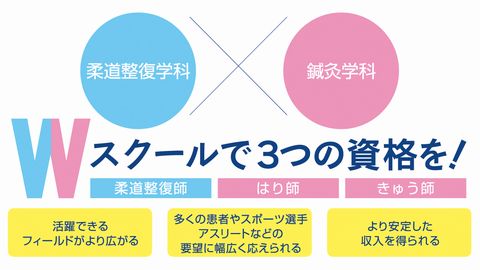 専門学校 沖縄統合医療学院 Wスクール支援制度/Wスクール奨学生制度(鍼灸学科・柔道整復学科対象)令和6年度実績