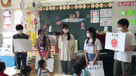 横浜栄養専門学校 姉妹校「さかいぎ幼稚園」での食育授業があります。