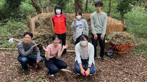 植草学園大学 第58回「共生の森人」活動　稲刈りイベントの準備