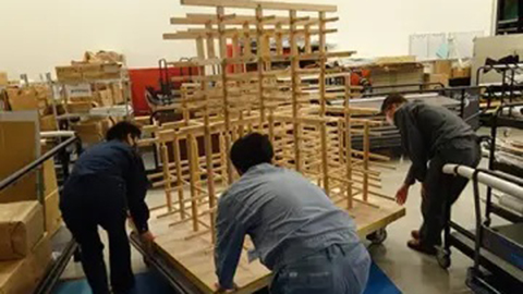 沖縄職業能力開発大学校 学生制作『首里城正殿軸組模型』が沖縄県立博物館･美術館に展示されました！